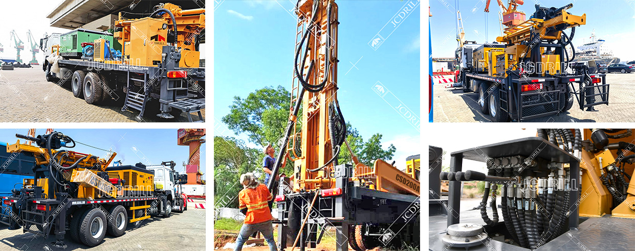 DTH Water Well Drilling Rig with Air Compressor for 200m