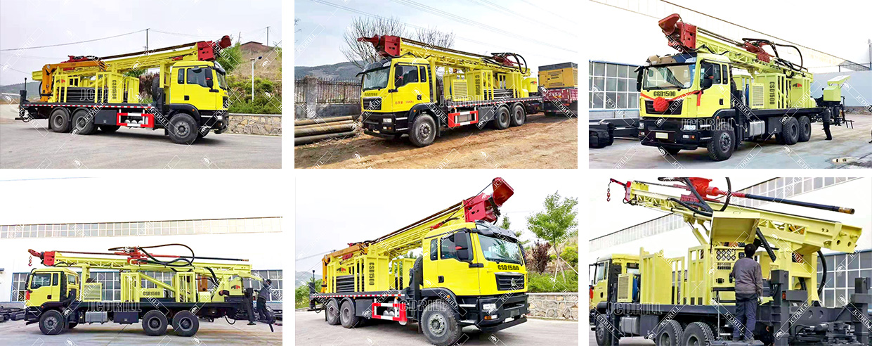 DTH Rotary Hydraulic Truck Mounted Borehole Water Well Drill Machine