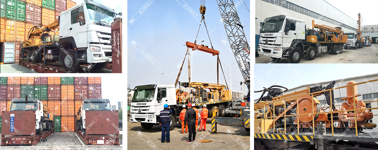 Hydraulic Pneumatic Truck Water Well Bore Hole Drilling Rig for 1000m