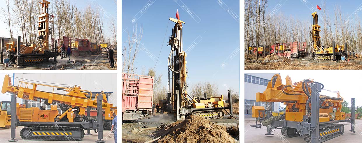 CWD1500 Rotary Borehole Hydraulic Crawler Water Well Drilling Rig