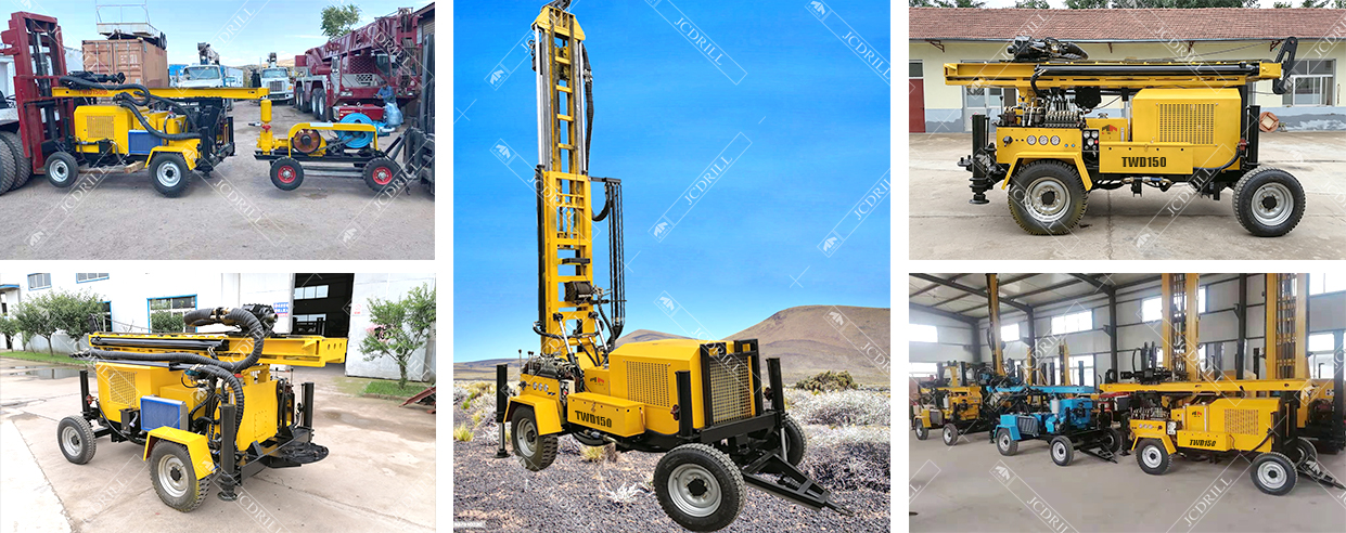 TWD150 Trailer Borehole Well Drilling Rig for Water Well