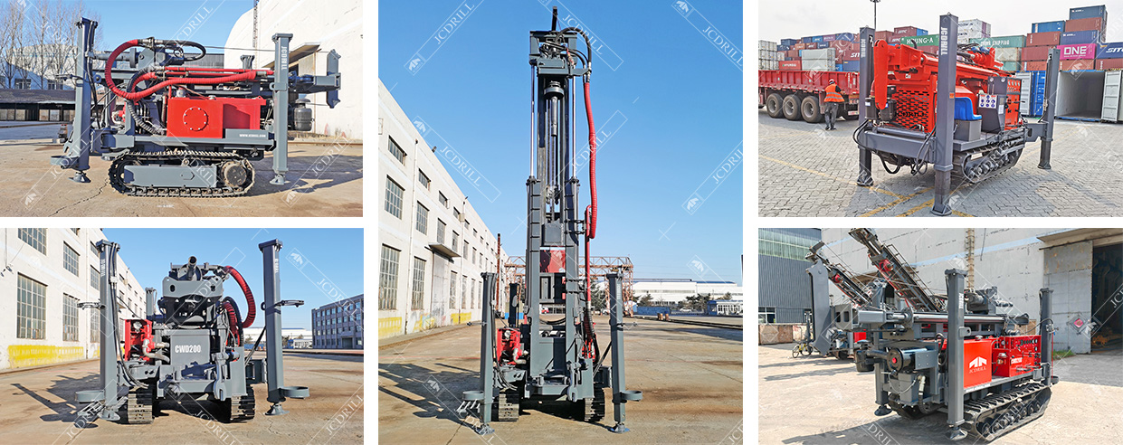 CWD200 DTH Hydraulic Crawler Mounted Water Well Drill Rig for Sale