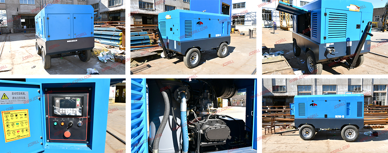 Mining Drilling Air Compressor portable screw air compressor for water well and rock drilling