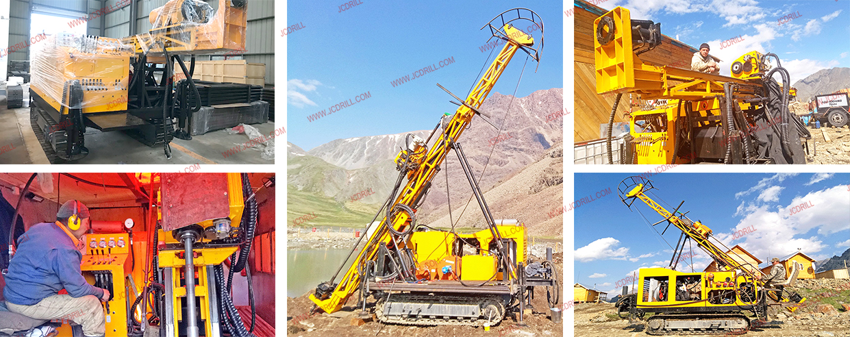 JCD400 Diamond core drilling mining rig for ore sample Full Hydraulic Portable Drilling Rig