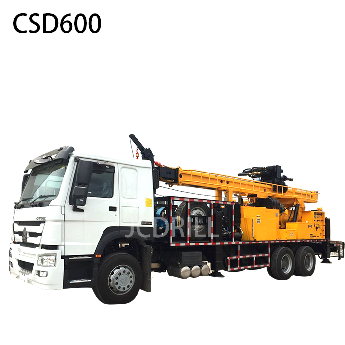 CSD600 Hydraulic Pneumatic Truck Rotary Water Well Drilling Rig