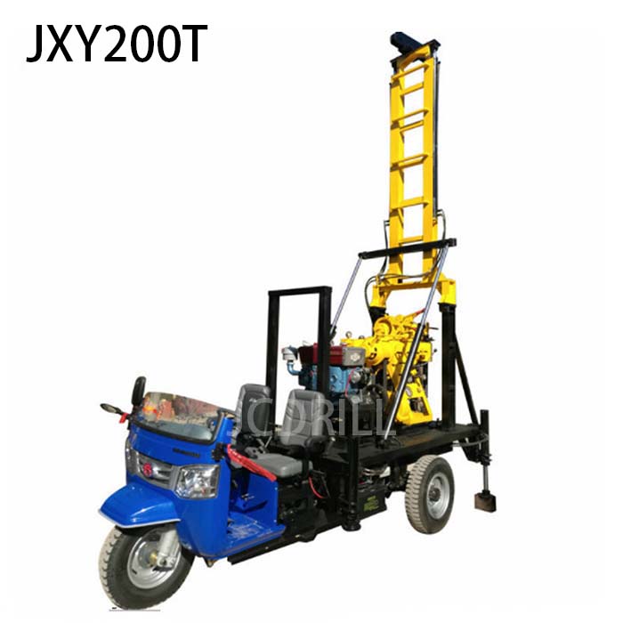 JXY200T Three Wheel Vehicle Mounted Hydraulic Spindle Core  Drilling Machine