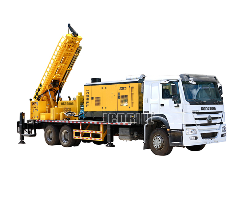 DTH Water Well Drilling Rig with Air Compressor for 200m