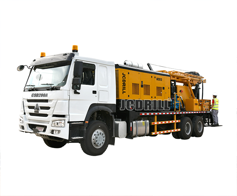 DTH Water Well Drilling Rig with Air Compressor for 200m