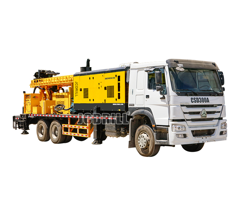 Borehole Drilling Rig Truck Mounted Water Well Drilling Rig with Air Compressor