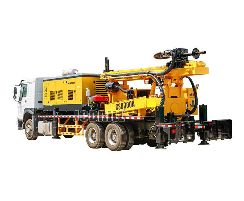 Borehole Drilling Rig Truck Mounted Water Well Drilling Rig with Air Compressor