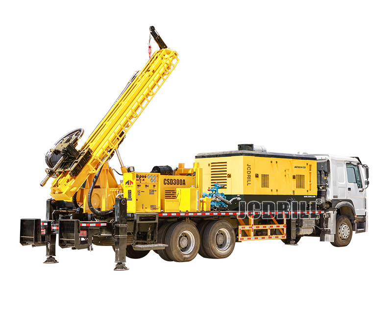 Borehole Drilling Rig Truck Mounted Water Well Drilling Rig with Air Compressor