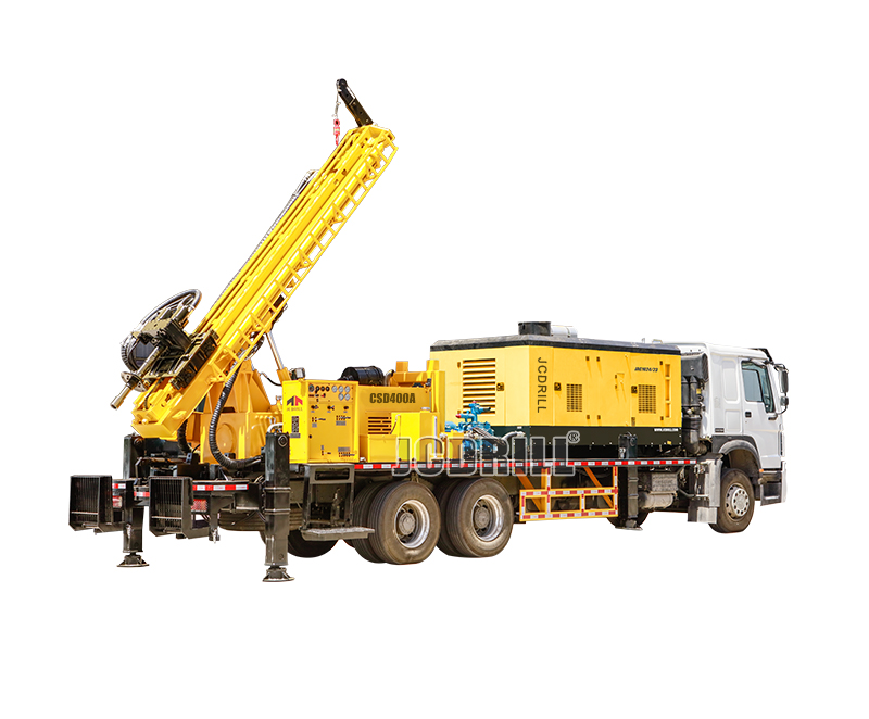 Truck Mounted Water Well Drilling Rig with Air Compressor Compressor on board