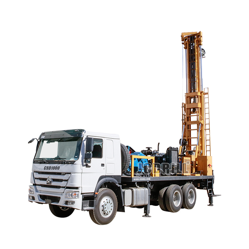 Hydraulic Pneumatic Truck Water Well Bore Hole Drilling Rig for 1000m