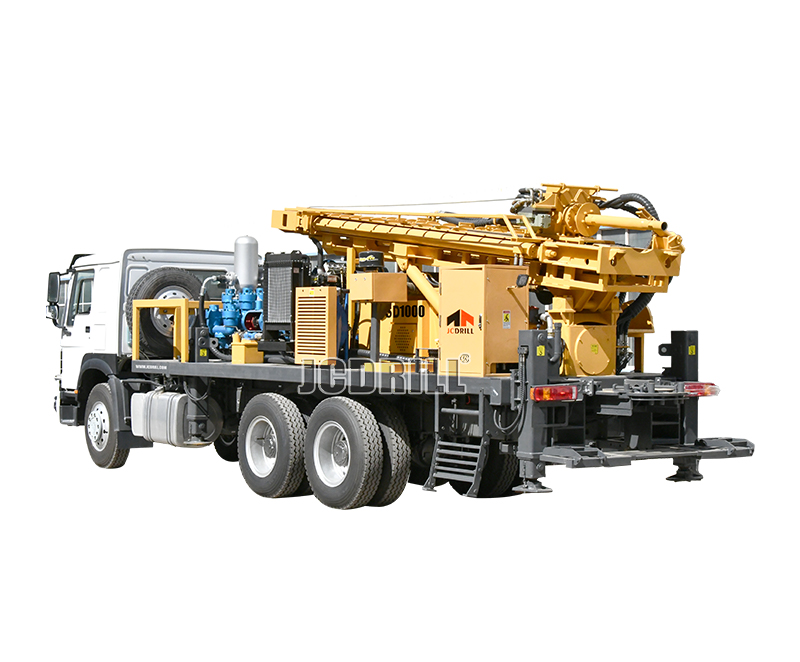 Hydraulic Pneumatic Truck Water Well Bore Hole Drilling Rig for 1000m