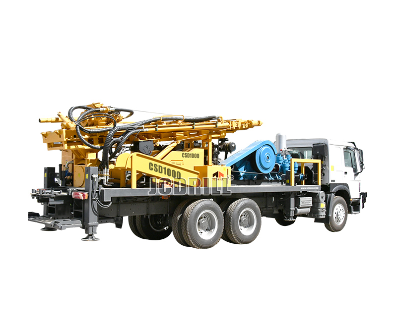 Hydraulic Pneumatic Truck Water Well Bore Hole Drilling Rig for 1000m