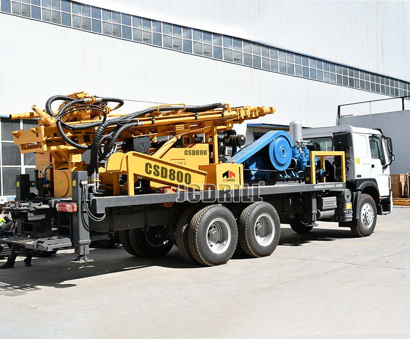 Borehole Truck Water Well Drill Machine with Air Compressor for Sale