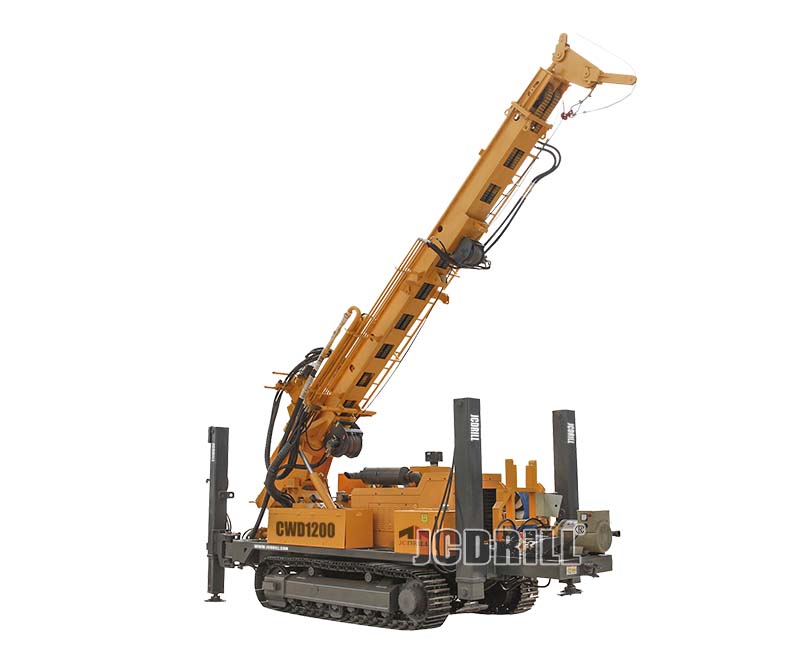 CWD1200 Rotary Borehole Crawler Water Well Drilling Rig