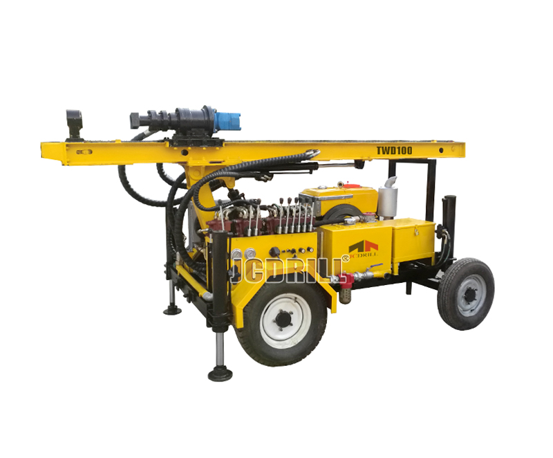 TWD100 Portable Trailer Mounted Water Well Drill Rig