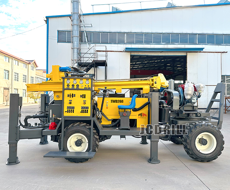 TWD260 Trailer Mounted Hydraulic Water Well Drilling Rig Machine