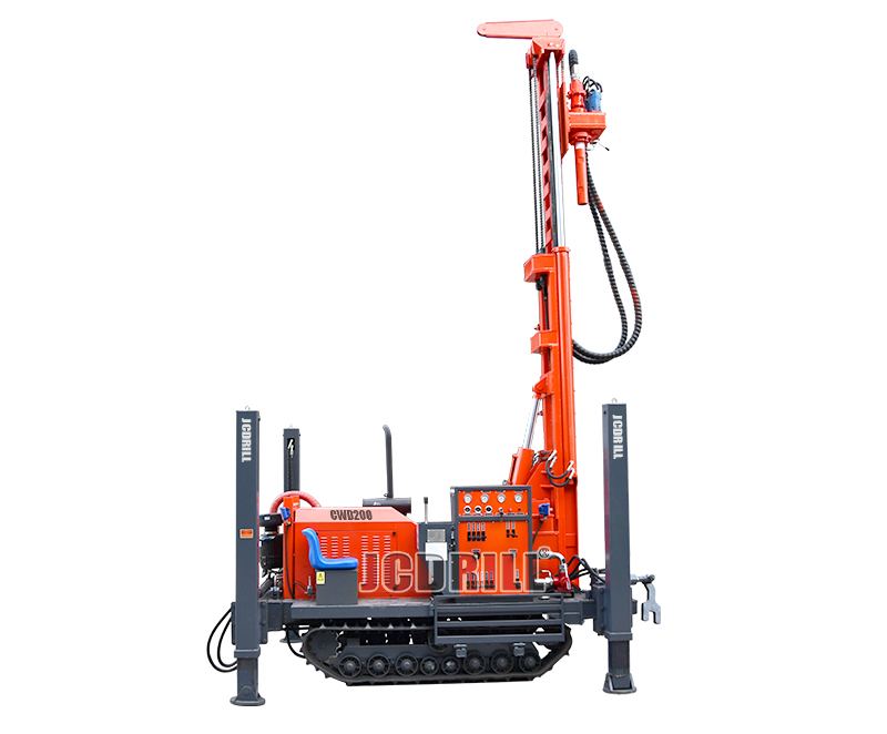 CWD200 DTH Hydraulic Crawler Mounted Water Well Drill Rig for Sale
