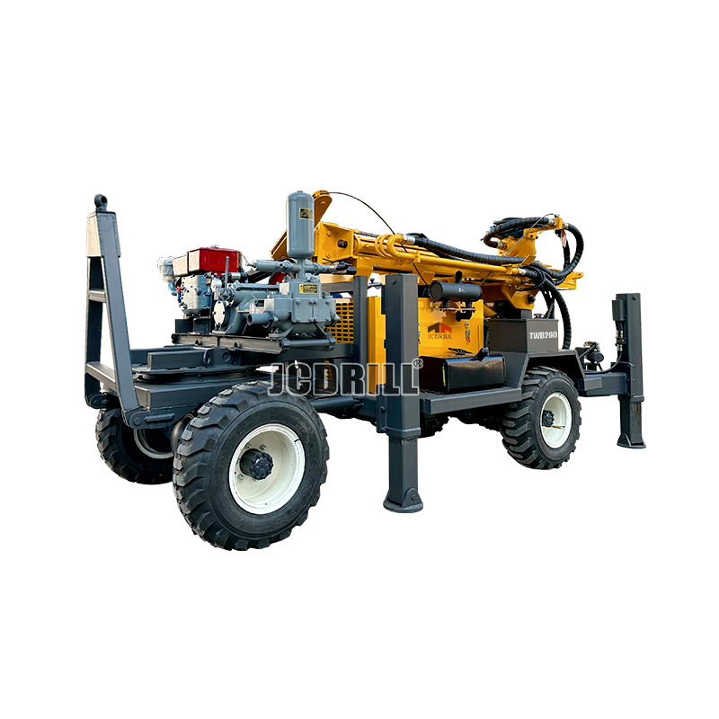 TWD260 Trailer Mounted Hydraulic Water Well Drilling Rig Machine