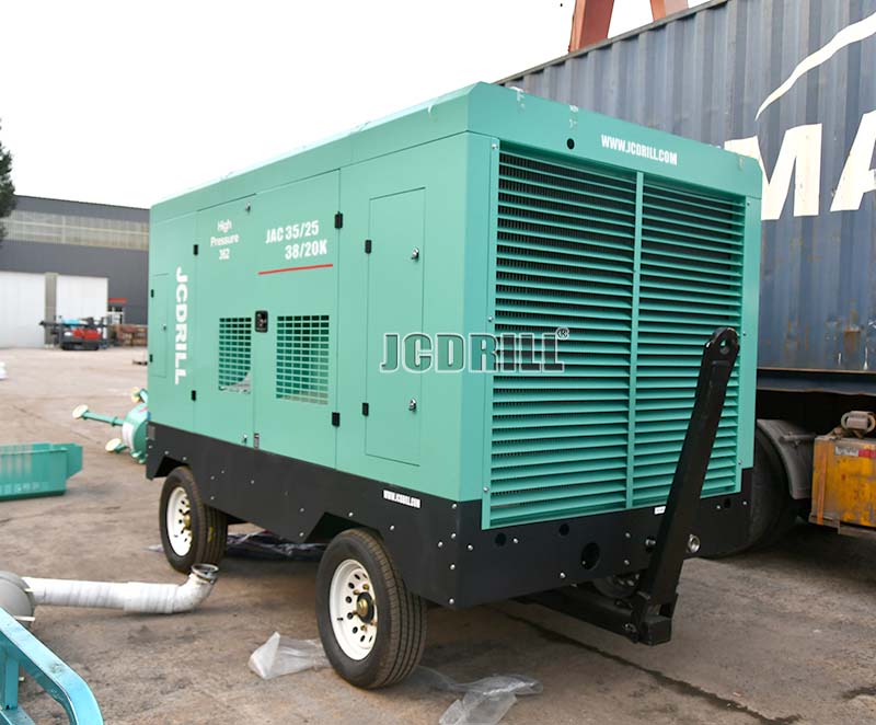 JCDRILL Heavy Duty Drilling And Mining large Industry Diesel Engine Portable Screw Air Compressor