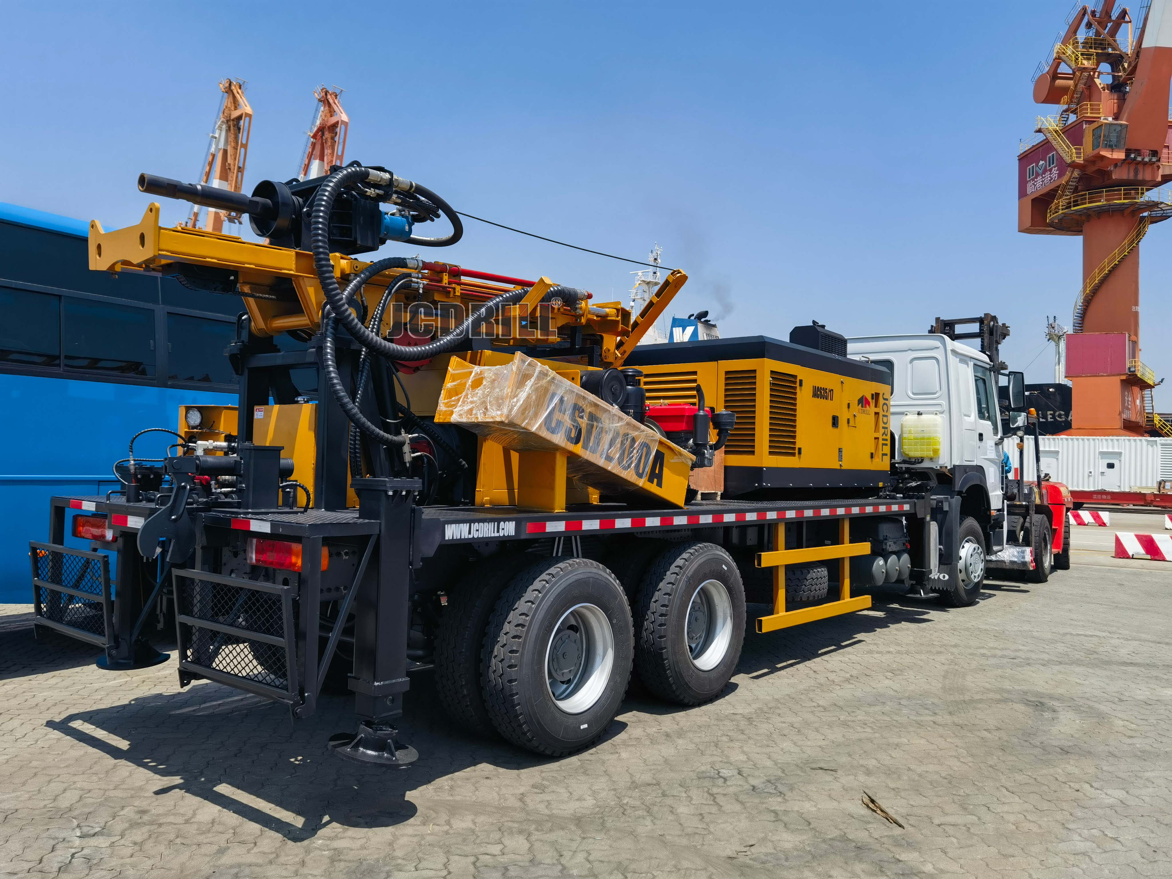 Shipping a Truck-Mounted Water Well Drilling Rig to North America by Sea