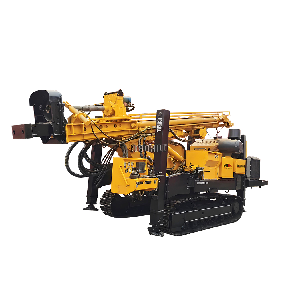 JCM400 Multifunctional DTH Rock Drilling Rig – Fully Hydraulic Top-Drive Rotary Crawler Drill