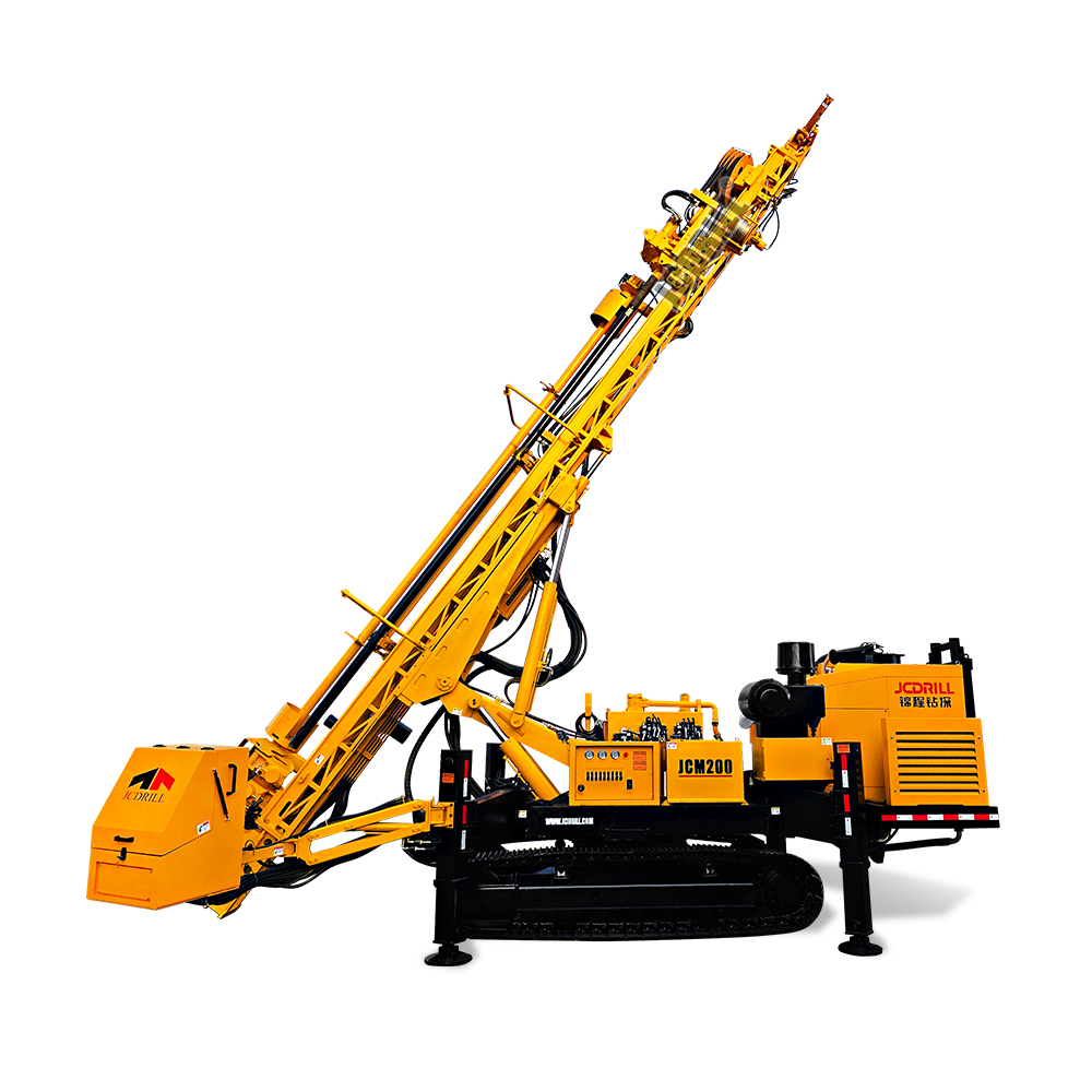 JCM200 Multifunctional DTH Rock Drilling Rig – Fully Hydraulic Top-Drive Rotary Crawler Drill
