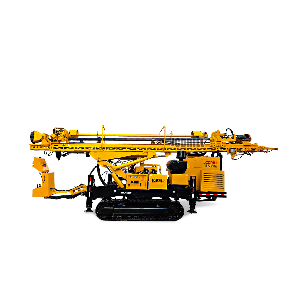 JCM200 Multifunctional DTH Rock Drilling Rig – Fully Hydraulic Top-Drive Rotary Crawler Drill