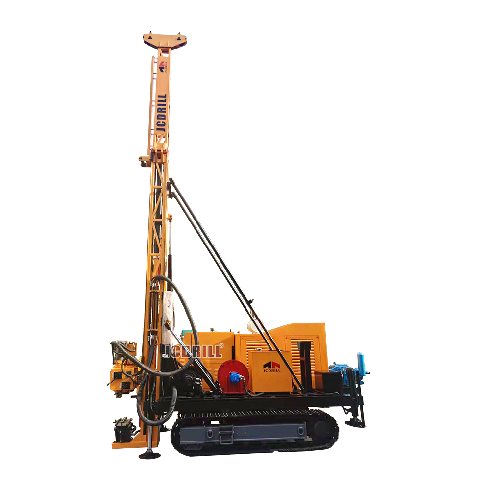 JCD400 Crawler Mounted Hydraulic Gold Mining Exploration Drilling Rig with Wireline Coring Efficiency