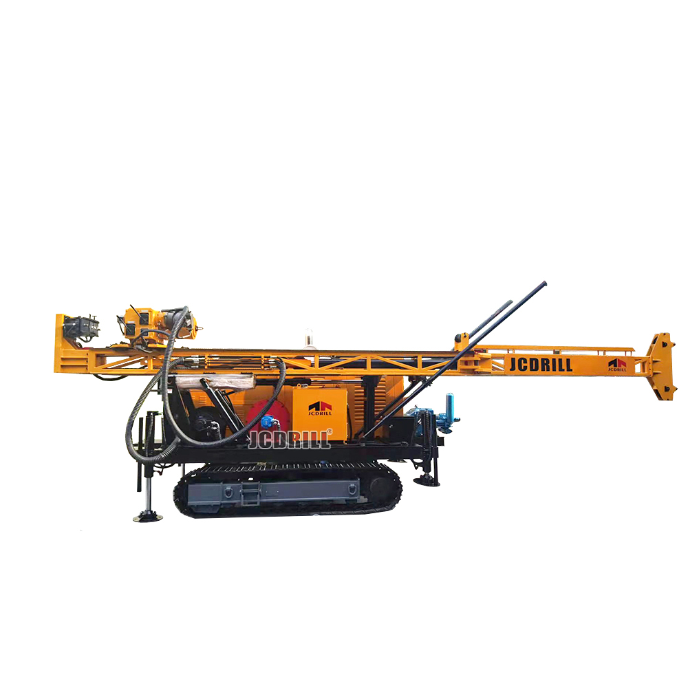 JCD400 Crawler Mounted Hydraulic Gold Mining Exploration Drilling Rig with Wireline Coring Efficiency